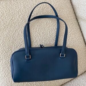 J.Crew Delphine shoulder bag in leather in 'union blue'